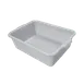 Thunder Group PLBT007W White 1-Compartment Bus Box, 20-1/2" x 15-1/2" x 7" Deep, High-Density Polyethylene, Stackable, Freezer Safe 1 image