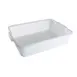 Thunder Group PLBT505WPF White Polypropylene 1-Compartment Bus Box, 21-1/2"L x 15-3/8"W x 5" Deep, Perforated, Stackable 1 image