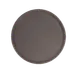 Thunder Group PLFT1100BR Round Non‑Skid Serving Tray, 11" Diameter, Heavy‑Duty Fiberglass, Brown Tray, NSF Certified 1 image