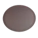 Thunder Group PLFT2700BR Oval Serving Tray, 22" x 27" Non‑Skid Fiberglass, Brown Surface, NSF Certified Non‑Slip Tray 1 image