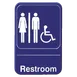 Thunder Group PLIS6903BL Information Symbol Sign, 6" X 9" "Restroom/Accessible", Self-Adhesive Backing 1 image