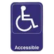 Thunder Group PLIS6911BL Information Symbol Sign, 6" X 9" "Accessible", Self-Adhesive Backing 1 image