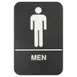 Thunder Group PLIS6952BK Information Symbol Sign, 6" X 9" "Men", With Braille, (6 Each Minimum Order) 1 image