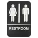 Thunder Group PLIS6953BK Information Symbol Sign, 6" X 9" "Restroom", With Braille, (6 Each Minimum Order) 1 image