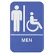 Thunder Group PLIS6958BL Information Symbol Sign, 6" X 9" "Men/Accessible", With Braille 1 image