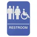 Thunder Group PLIS6960BL Information Symbol Sign, 6" X 9" "Restroom/Accessible", With Braille 1 image
