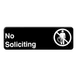 Thunder Group PLIS9322BK Information Symbol Sign, 9" X 3", No Soliciting, Self-Adhesive Backing 1 image