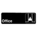 Thunder Group PLIS9323BK Information Symbol Sign, 9" X 3" "Office", Self-Adhesive Backing 1 image