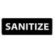 Thunder Group PLIS9340BK Information Symbol Sign, 9" X 3" "Sanitize", Self-Adhesive Backing 1 image