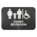 Thunder Group PLIS9601BK Information Symbol Sign, 9" X 3" "Family Restroom", With Braille 1 image