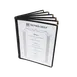 Thunder Group PLMENU-6BL Menu Cover, 8-1/2" X 11", 6-Page Book Fold, Flexible, black 1 image