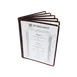 Thunder Group PLMENU-6BR Menu Cover, 8-1/2" X 11", 6-Page Book Fold, Flexible, brown 1 image