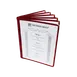 Thunder Group PLMENU-6MA Menu Cover, 8-1/2" X 11", 6-Page Book Fold, Flexible, maroon 1 image