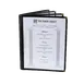 Thunder Group PLMENU-L4BL Menu Cover, 8-1/2" X 11", 4-Page Book Fold, Flexible, black 1 image