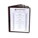 Thunder Group PLMENU-L4BR Menu Cover, 8-1/2" X 11", 4-Page Book Fold, Flexible, brown 1 image