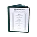 Thunder Group PLMENU-L4GR Menu Cover, 8-1/2" X 11", 4-Page Book Fold, Flexible, green 1 image