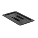 Thunder Group PLPA7130CBK Food Pan Cover, 1/3 Size, Solid, Built-In Handle, Black 1 image