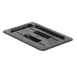 Thunder Group PLPA7140CBK Food Pan Cover, 1/4 Size, Solid, Built-In Handle, Black 1 image