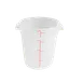 Thunder Group PLRFT304TL 4-Quart Round Food Storage Container, Polypropylene, Stain-Resistant, -40°F to 210°F 1 image