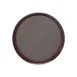 Thunder Group PLRT016 Round Non Slip Serving Tray, 16" Diameter, Textured Brown ABS Plastic, Surface Finish Restaurant 1 image