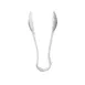 Thunder Group PLSGTG006WH Serving Tongs, 6", Scallop, Dishwasher Safe, White 1 image