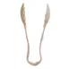 Thunder Group PLSGTG009BG Serving Tongs, 9", Scallop, Dishwasher Safe, Beige 1 image