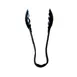 Thunder Group PLSGTG009BK Serving Tongs, 9", Scallop, Dishwasher Safe,  Black 1 image