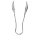Thunder Group PLSGTG012CL Serving Tongs, 12", Scallop, Dishwasher Safe, Clear 1 image
