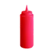 Thunder Group PLTHSB008R Squeeze Bottle, 8 Oz., Plastic, Red - Dozen 1 image