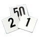 Thunder Group PLTN4050 Table Number Cards, 4" X 4", Numbers 1-50, Plastic - Pack 1 image