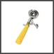 Thunder Group SLDS020 Thumb‑Press Ice Cream Disher, #20 Size, 1‑5/8 oz Capacity, 18/8 Stainless Steel, Yellow Handle NSF 1 image