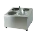 Thunder Group SLFC004 Flatware Cylinder Holder, 4 Hole, Countertop, Rolled Edges 1 image