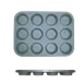 Thunder Group SLKMP012 Muffin Pan, 12 Cup, 3-1/2 Oz Each Cup, 14" X 10-3/4" 1 image