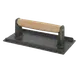 Thunder Group SLKSW095 Steak Weight, 5" X 9", Wood Handle, Heat Resistant Ribbed Bottom, Black 1 image