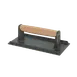 Thunder Group SLKSW108 Steak Weight, 4-1/8" X 8-1/4", Wood Handle, Heat Resistant Ribbed Bottom, Black 1 image