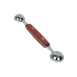 Thunder Group SLMLB002 Melon Baller, Dual Round Heads, Riveted Wooden Handle, Stainless Steel 1 image