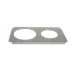 Thunder Group SLPHAP068 Adapter Plate – Stainless steel, 2 cutouts: 8.5" & 6.5" openings, fits 4 quart & 7 quart pans 1 image