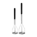 Thunder Group SLPMR024C Potato Masher, 24"L, Round Face, Soft Grip Handle 1 image