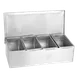 Thunder Group SSCD004 Bar Condiment Dispenser, Countertop Design, 4-Compartment 1 image