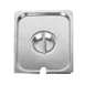 Thunder Group STPA5120CS Steam Table Pan Cover, 1/2 Size, Slotted With Handle, Reinforced Corners 1 image