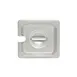Thunder Group STPA5160CS Steam Table Pan Cover, 1/6 Size, Slotted With Handle, Reinforced Corners 1 image