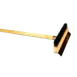 Thunder Group WDPB037 Pizza Oven Brush, With Scraper, 37"L, Long Wood Handle - Set 1 image