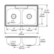 Elkay DSE233215 Double Bowl Drop-In Stainless Steel Kitchen Sink, 33" X 21.25" / 20 Gauge - 5 Holes 2 image