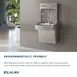 Elkay EZSDWSVRLK 19" ezH2O® Bottle Filler w/ ADA Vandal-Resistant Cooler, Non-Refrigerated - Gray 5 image