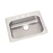 Elkay GE125225 Single Bowl Drop-In Stainless Steel Kitchen Sink, 25" X 22" / 22 Gauge - 5 Holes 1 image