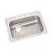 Elkay GE12522L2 Single Bowl Drop-In Stainless Steel Kitchen Sink, 25" X 22" / Left Drain - 2 Holes 1 image