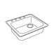 Elkay GE12522R4 Single Bowl Drop-In Stainless Steel Kitchen Sink, 25" X 22" / 4 Holes - Right Drain  3 image