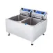Globe PF32E Split Pot Countertop Electric Fryer w/ 2 Baskets, 32 Lb. Capacity, 208/240V 8 image