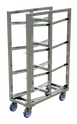 Winholt AL-1104-2S-ST Slanted Lug Rack, 15"W x 34.5"L x 55"H, 8 Shelves, Aluminum, Swivel Casters 1 image