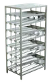 Winholt CR-156F-BUC FIFO Can Rack, 27.2"W x 42"L x 81.2"H, Holds 156 #10 Cans & 208 #5 Cans, Aluminum Construction 1 image